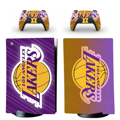 NBA Lakers decal skin for PS5 Digital Console and two Controllers