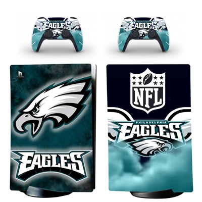 Philadelphia Eagles decal skin for PS5 Digital Console and two Controllers