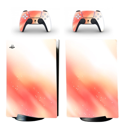 Gradient Color decal skin for PS5 Digital Console and two Controllers