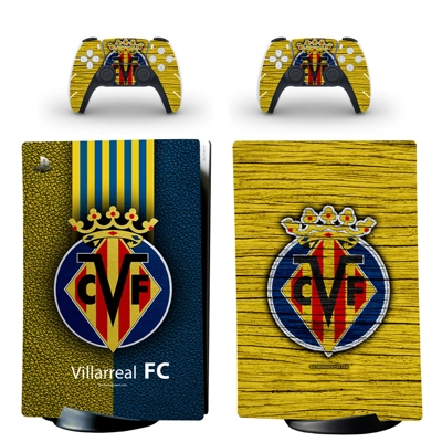 Villarreal FC decal skin for PS5 Digital Console and two C.. Villarreal FC decal skin for PS5 Digital Console and two C..