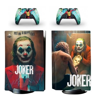 The Joker decal skin for PS5 Digital Console and two Controllers
