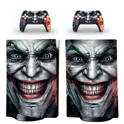 The Joker decal skin for PS5 Digital Console and two Controllers