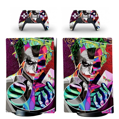The Joker decal skin for PS5 Digital Console and two Contr..