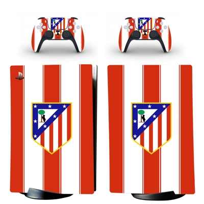 Atletico Madrid decal skin for PS5 Digital Console and two Controllers