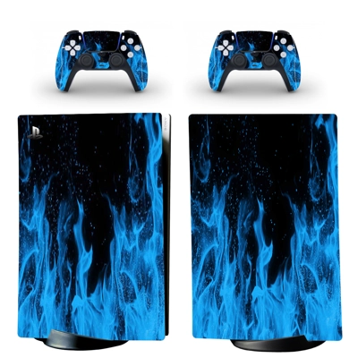 Fire Flame decal skin for PS5 Digital Console and two Cont.. Fire Flame decal skin for PS5 Digital Console and two Cont..