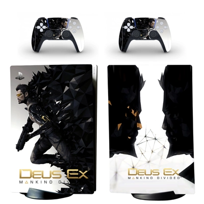 Deus Ex decal skin for PS5 Digital Console and two Controllers