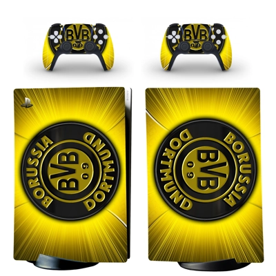 Dortmund FT decal skin for PS5 Digital Console and two Con..