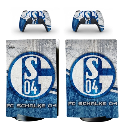 Schalke 04 FC decal skin for PS5 Digital Console and two Controllers