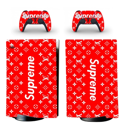 Supreme decal skin for PS5 Digital Console and two Control.. Supreme decal skin for PS5 Digital Console and two Control..