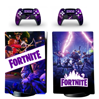 Fortnite decal skin for PS5 Digital Console and two Controllers
