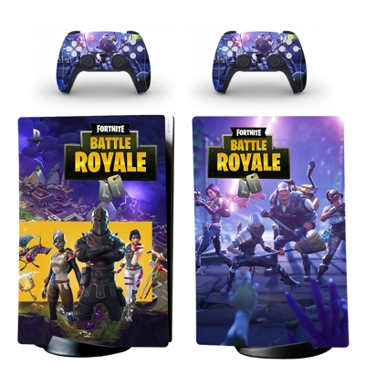 Fortnite Battle Royale decal skin for PS5 Digital Console and two Controllers