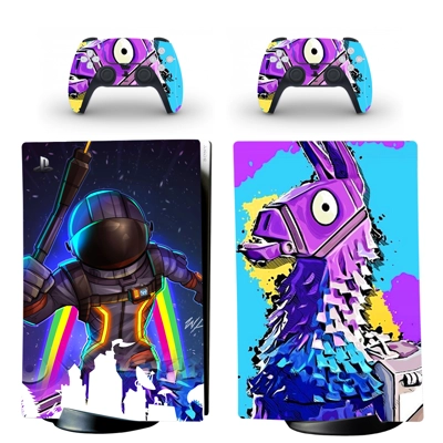 Fortnite decal skin for PS5 Digital Console and two Contro..