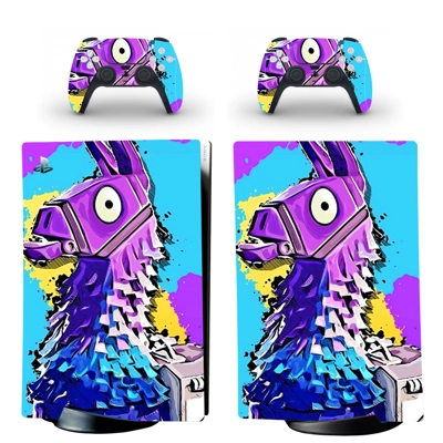 Fortnite decal skin for PS5 Digital Console and two Controllers