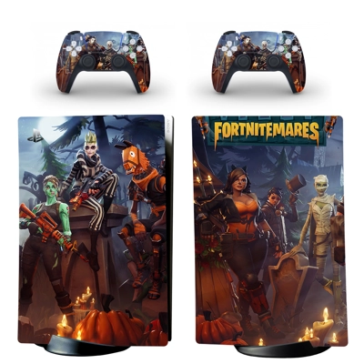 Fortnite decal skin for PS5 Digital Console and two Contro..