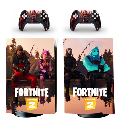 Fortnite decal skin for PS5 Digital Console and two Contro..