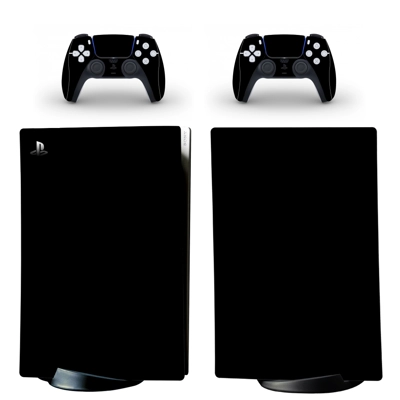 Solid Black decal skin for PS5 Digital Console and two Con.. Solid Black decal skin for PS5 Digital Console and two Con..