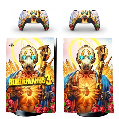 Borderlands 3 decal skin for PS5 Digital Console and two C..
