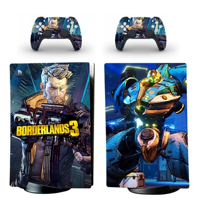 Borderlands 3 decal skin for PS5 Digital Console and two C..