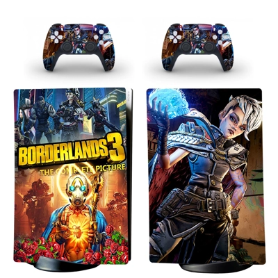 Borderlands 3 decal skin for PS5 Digital Console and two C.. Borderlands 3 decal skin for PS5 Digital Console and two C..