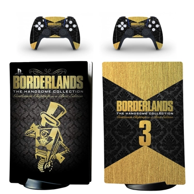 Borderlands 3 decal skin for PS5 Digital Console and two C..