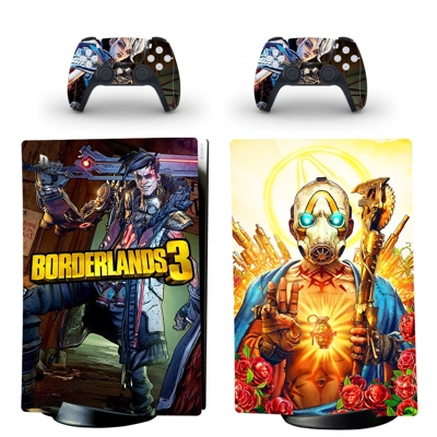 Borderlands 3 decal skin for PS5 Digital Console and two Controllers