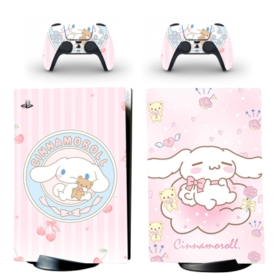 Big eared dog decal skin for PS5 Digital Console and two C..