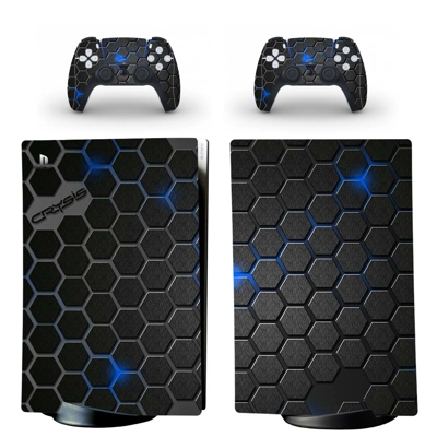 Floor Texture decal skin for PS5 Digital Console and two Controllers