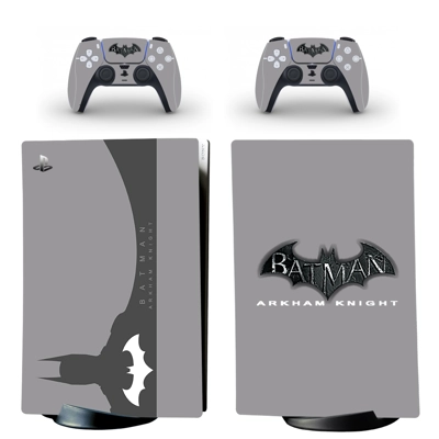 Batman decal skin for PS5 Digital Console and two Controll..