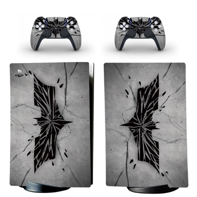 Batman decal skin for PS5 Digital Console and two Controll..