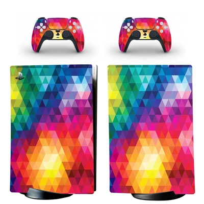 Digital Texture decal skin for PS5 Digital Console and two Controllers