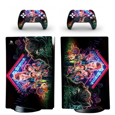 Stranger Things decal skin for PS5 Digital Console and two.. Stranger Things decal skin for PS5 Digital Console and two..