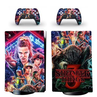 Stranger Things decal skin for PS5 Digital Console and two.. Stranger Things decal skin for PS5 Digital Console and two..
