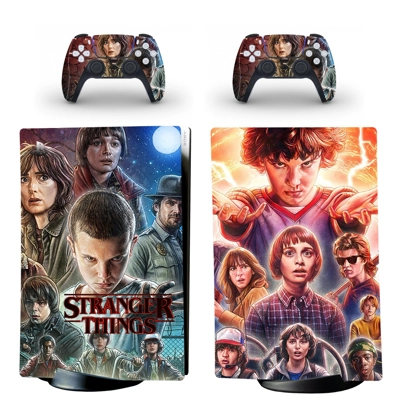 Stranger Things decal skin for PS5 Digital Console and two.. Stranger Things decal skin for PS5 Digital Console and two..