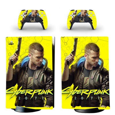 Cyberpunk 2077 decal skin for PS5 Digital Console and two ..