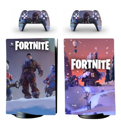 Fortnite decal skin for PS5 Digital Console and two Controllers