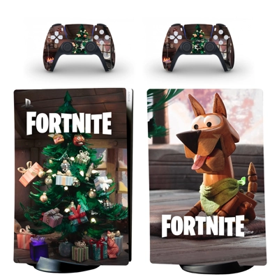 Fortnite decal skin for PS5 Digital Console and two Controllers