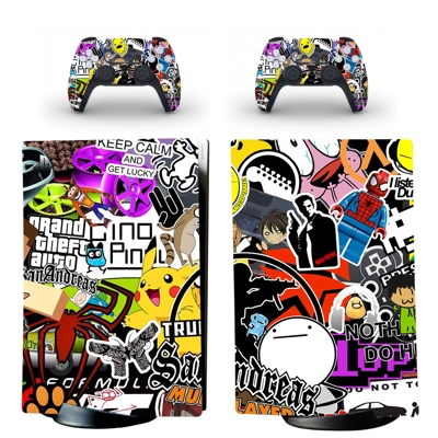 Graffiti decal skin for PS5 Digital Console and two Contro.. Graffiti decal skin for PS5 Digital Console and two Contro..