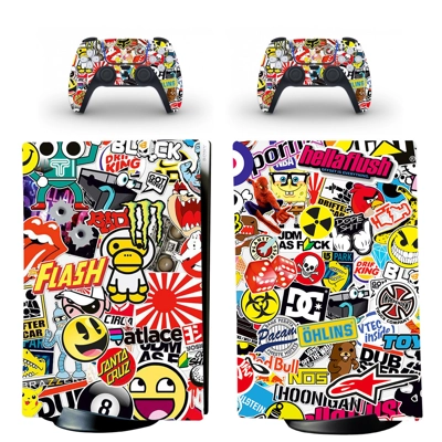 Graffiti decal skin for PS5 Digital Console and two Contro.. Graffiti decal skin for PS5 Digital Console and two Contro..