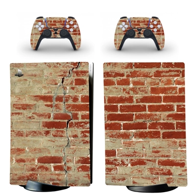 Brick Wall decal skin for PS5 Digital Console and two Cont.. Brick Wall decal skin for PS5 Digital Console and two Cont..
