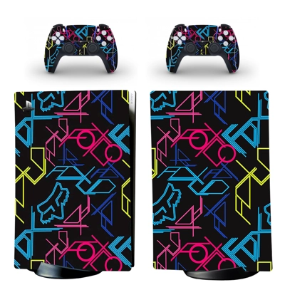 Graffiti decal skin for PS5 Digital Console and two Controllers