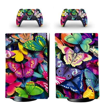 Butterflies decal skin for PS5 Digital Console and two Con.. Butterflies decal skin for PS5 Digital Console and two Con..