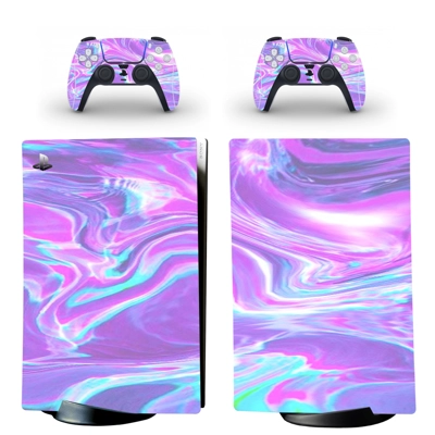 Glossy Texture decal skin for PS5 Digital Console and two .. Glossy Texture decal skin for PS5 Digital Console and two ..