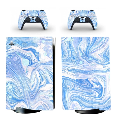 Glossy Texture decal skin for PS5 Digital Console and two .. Glossy Texture decal skin for PS5 Digital Console and two ..