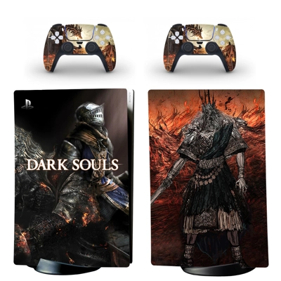 Dark Souls decal skin for PS5 Digital Console and two Cont.. Dark Souls decal skin for PS5 Digital Console and two Cont..