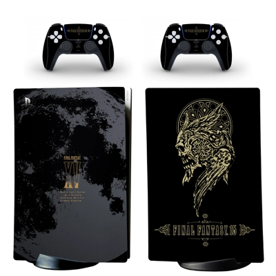 Final Fantasy decal skin for PS5 Digital Console and two C..