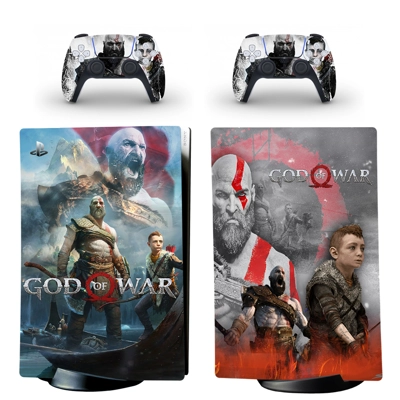 God of War decal skin for PS5 Digital Console and two Cont.. God of War decal skin for PS5 Digital Console and two Cont..