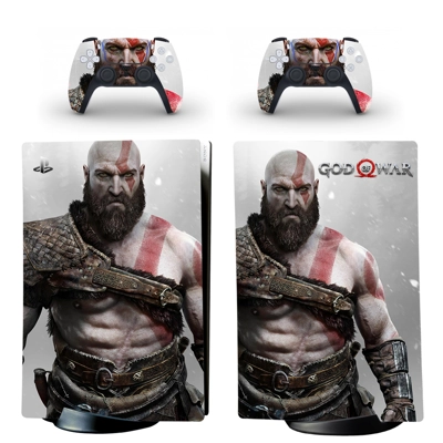 God of War decal skin for PS5 Digital Console and two Cont.. God of War decal skin for PS5 Digital Console and two Cont..