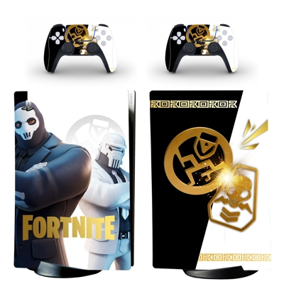 Fortnite decal skin for PS5 Digital Console and two Controllers