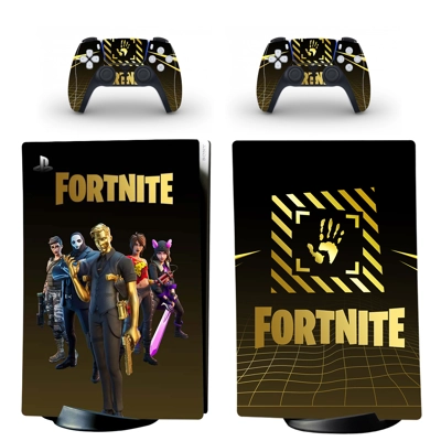 Fortnite decal skin for PS5 Digital Console and two Controllers