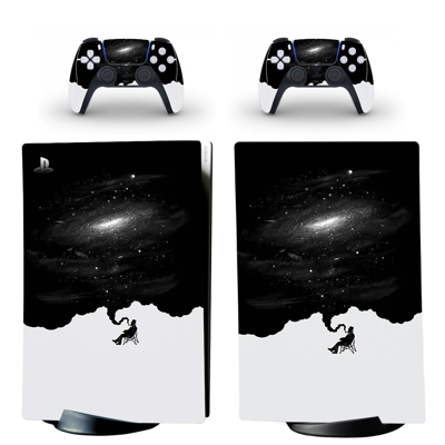Galaxy Scene decal skin for PS5 Digital Console and two Co.. Galaxy Scene decal skin for PS5 Digital Console and two Co..